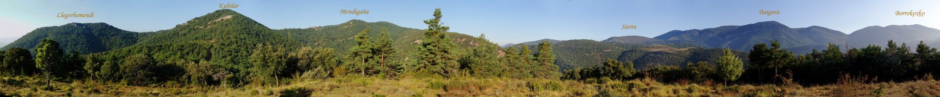 Panorama Izozkiko gailurretik