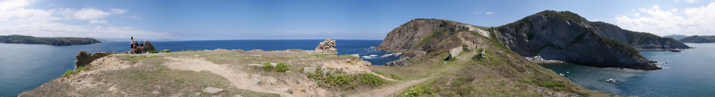 Azkorriaga gotorlekuaren hondakinetatik 360ºtako ikuspegia