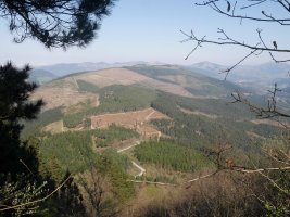 Garbea Kolitzara igotzen den bidetik ikusita