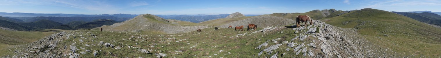 Urrustiko panoramika, ezke aldean Gañeta, eskubi aldean Malkorri