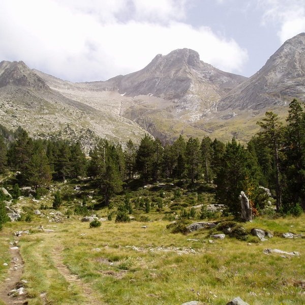 Puente Coronas eta Pleta de Llosás arteko bidetik ikusita