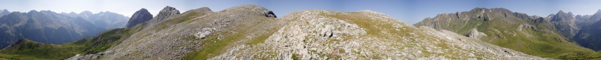Ipar-mendebaldeko bizkarretik 360º-tako ikuspegia