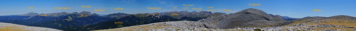 Panoramika Bainesko gailurretik