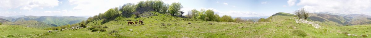 Ipar-ekialdeko bizkarretik 360ºtako ikuspegia