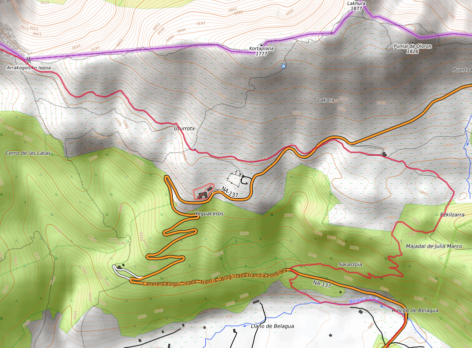 Belagua-Lakhura mapa