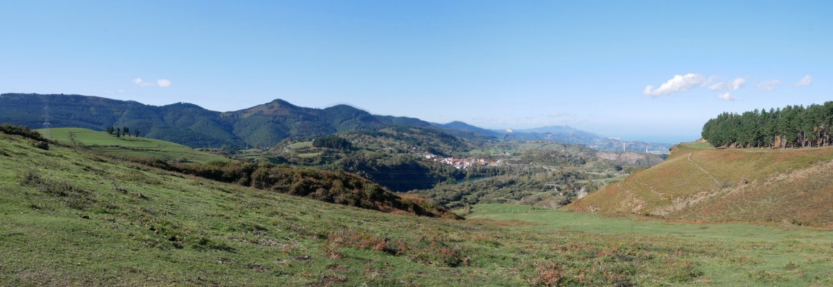 Mendibiletik gertu mendebaldera ikuspegia