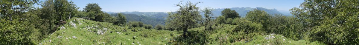 Panoramika zabala Pagoeta tontorretik