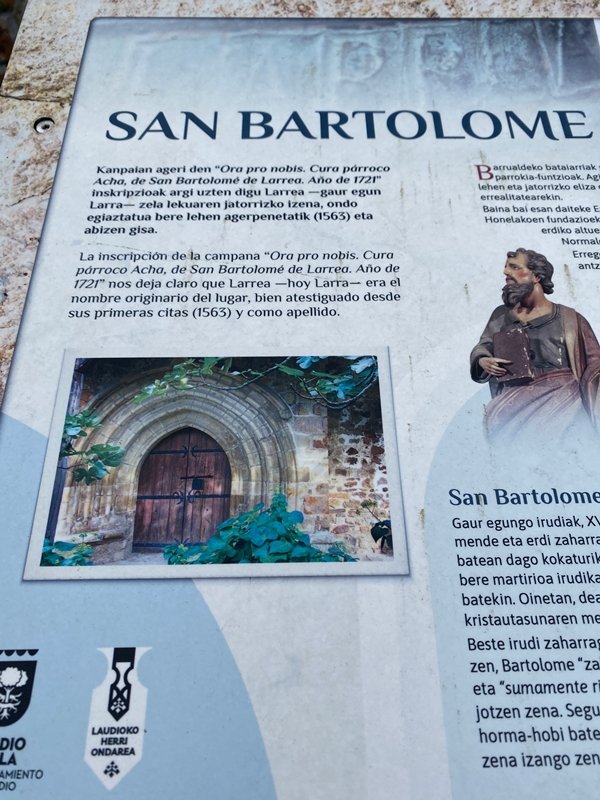 San Bartolome Ermita. Laudio (Larra)